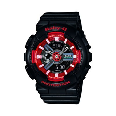Ladies black 'Baby G' digital watch bg-110sn-1aer